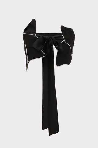 Artwear Floral Tie Belt Black - Julia Allert