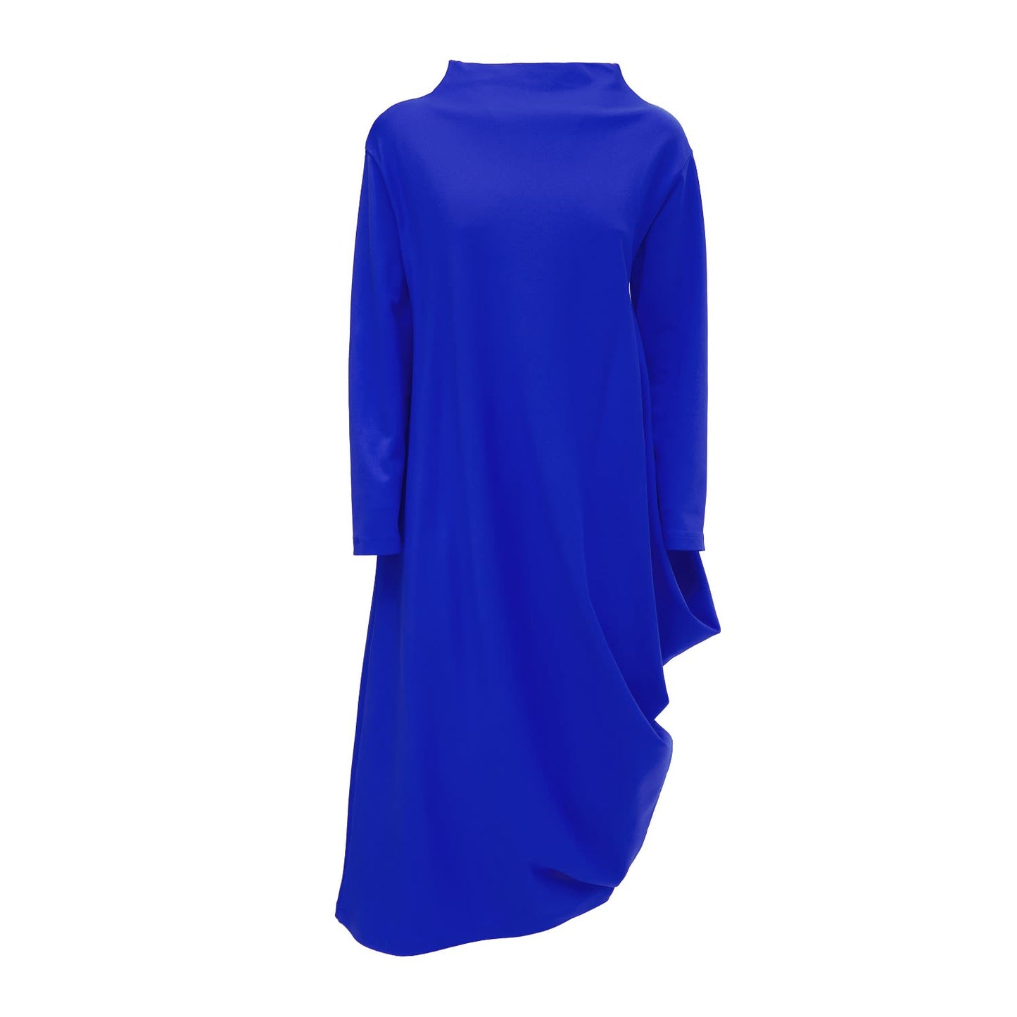Asymmetrical Jersey Dress Blue