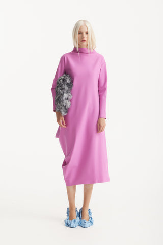 Asymmetrical Jersey Dress Pale Pink