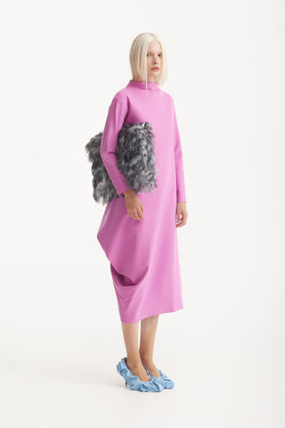 Asymmetrical Jersey Dress Pale Pink