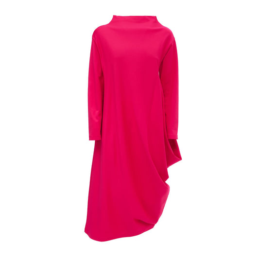Asymmetrical Jersey Dress Pink