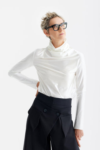 Basic Long Sleeve Top Pearl White - Julia Allert