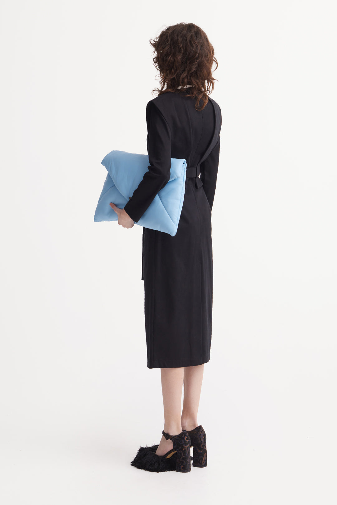 Black Fashion Fitted Midi Dress M Black Fashion Fitted Midi Dress M