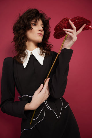 Black Formal Midi Dress - Julia Allert