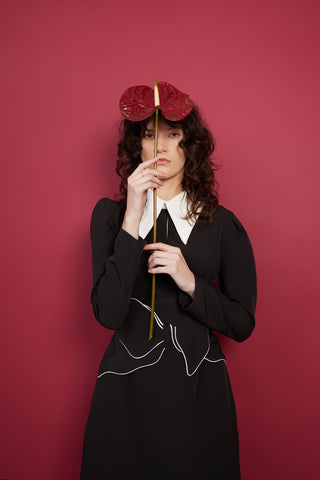 Black Formal Midi Dress - Julia Allert