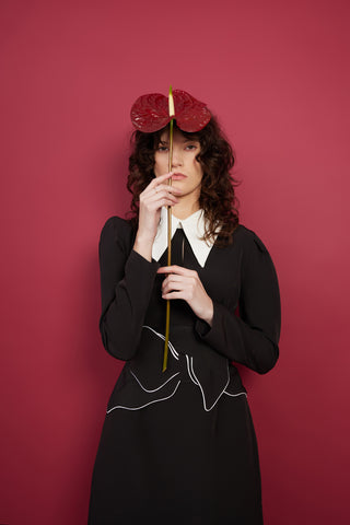 Black Formal Midi Dress