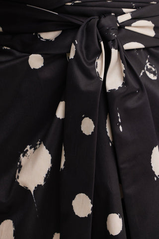 Black Polka Dot Midi Dress With Belt – Capsule Edition - Julia Allert