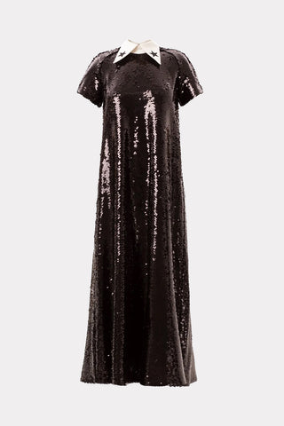 Black Sequin Evening Gown Long Dress