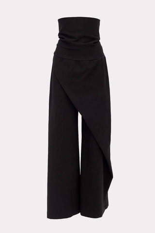 Black Wide Leg Trousers Jersey - Julia Allert