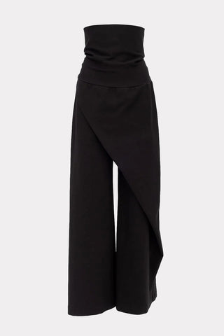 Black Wide Leg Trousers Jersey