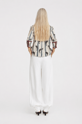 Blue Striped Chameleon Blouse With Cuffs - Capsule Edition - Julia Allert