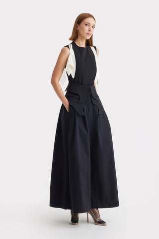 Casual A-Line Maxi High Waist Skirt Black
