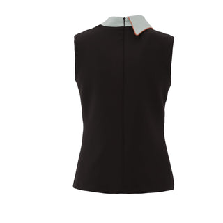 Chic Formal Sleeveless Top With Unique Collar Light Blue - Julia Allert