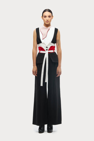 Chic Formal Sleeveless Top With Unique Collar Pink - Julia Allert