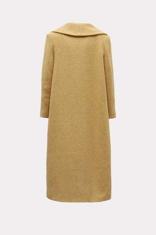 Classic Wool-Blend Double-Breasted Coat – Mustard - Julia Allert