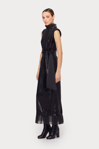 Cocktail Glam Velvet Dress Black