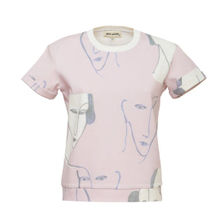 Crew Neck T-Shirt With Rolled Sleeves Art Print