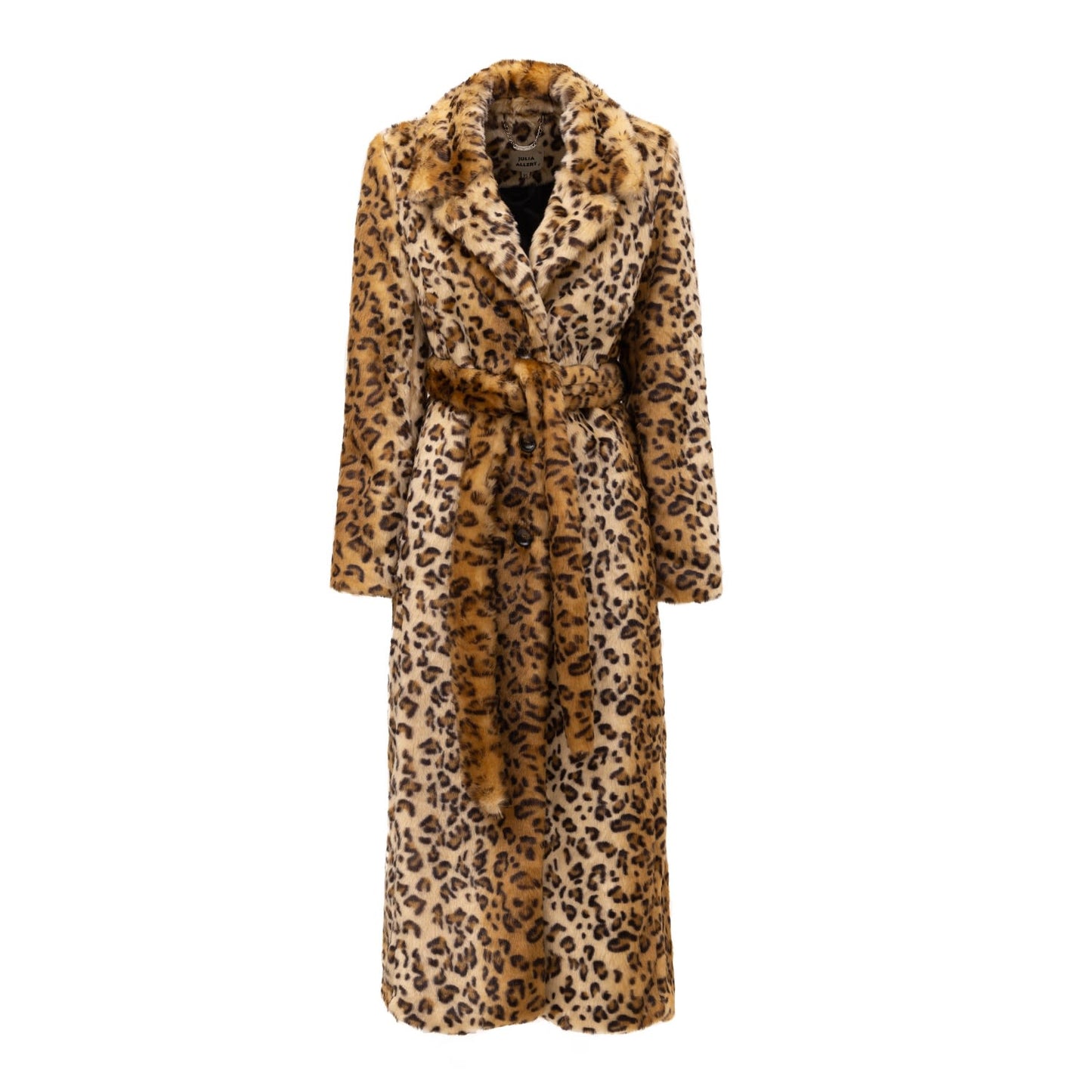 Demi-Season Animal Print Faux Fur Coat