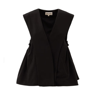 Designer Blazer Vest Black