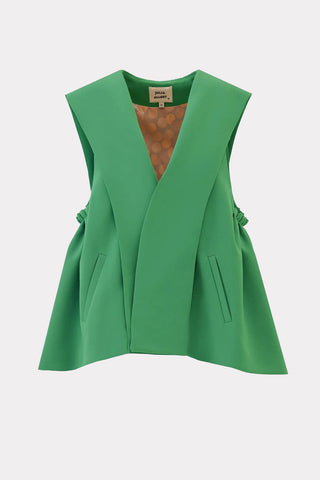 Designer Blazer Vest Green