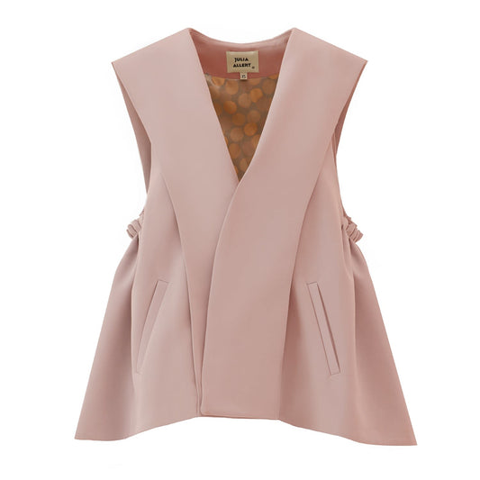 Designer Blazer Vest Powder Pink