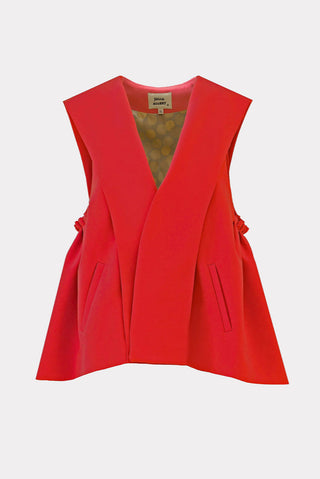 Designer Blazer Vest Red