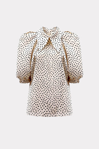 Designer Blouse Crepe Polka Dot - Julia Allert