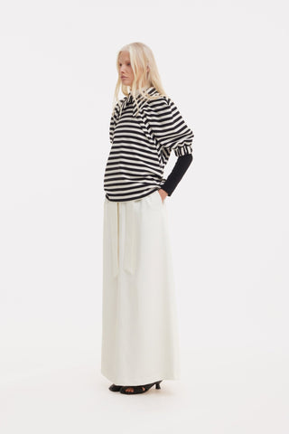 Designer Blouse With Black White Stripes - Julia Allert
