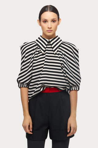 Designer Blouse With Wide Stripes