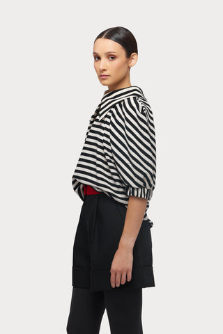 Designer Blouse With Wide Stripes