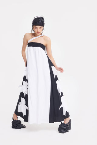 Designer Bustier Dress Black White - Julia Allert