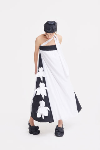 Designer Bustier Dress Black White - Julia Allert