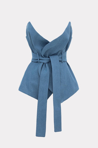 Designer Denim Corset Belt - Pale Blue - Julia Allert