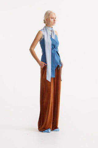 Designer Denim Corset Belt - Pale Blue - Julia Allert