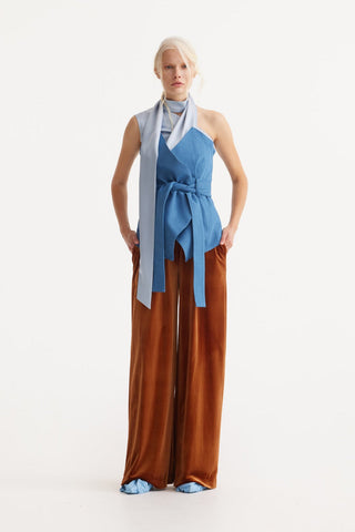 Designer Denim Corset Belt - Pale Blue - Julia Allert