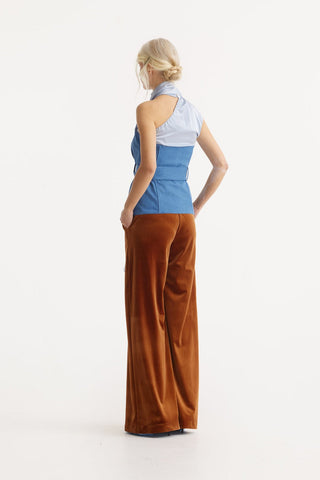 Designer Denim Corset Belt - Pale Blue - Julia Allert