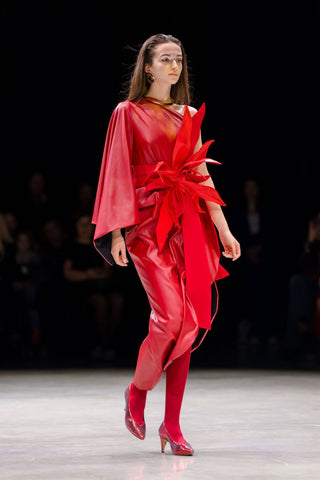 Designer Detail Statement Belt Red - Julia Allert