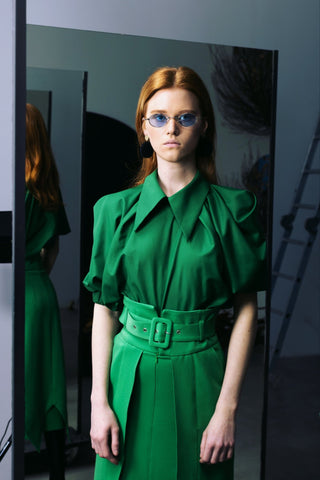 Designer Green Blouse - Julia Allert