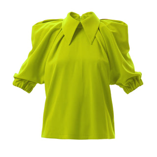 Designer Green Yellow Blouse