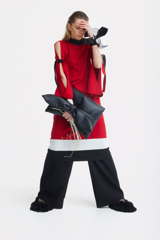 Evening Satin Cuff Bracelet - Black