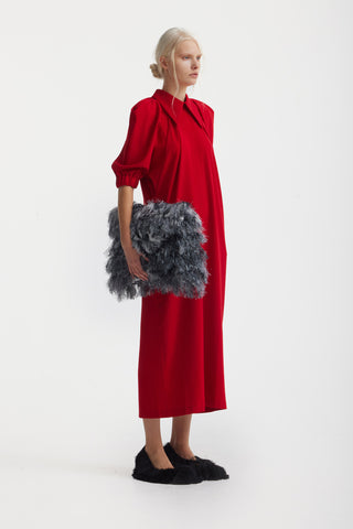 Designer Midi Dress Red