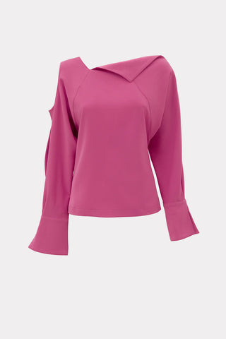Designer One Shoulder Blouse Pink & Purple