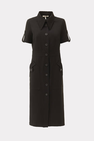 Designer Solid Dress Shirt Black