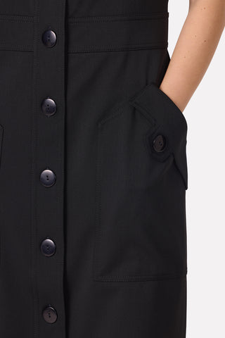 Designer Solid Dress Shirt Black