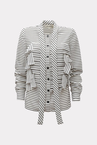 Designer Striped Thin Viscose Shirt - Julia Allert