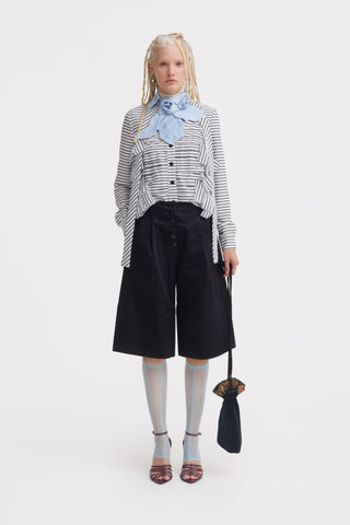 Designer Striped Thin Viscose Shirt - Julia Allert