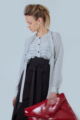 Designer Striped Thin Viscose Shirt