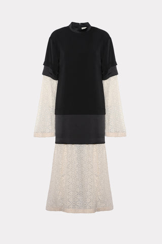 Designer T-Shirt Style Long Dress Black