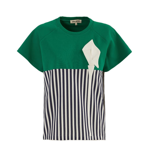Designer T-Shirt With Calla Flower Green