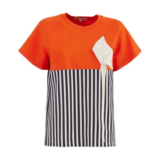 Designer T-Shirt With Calla Flower Orange
